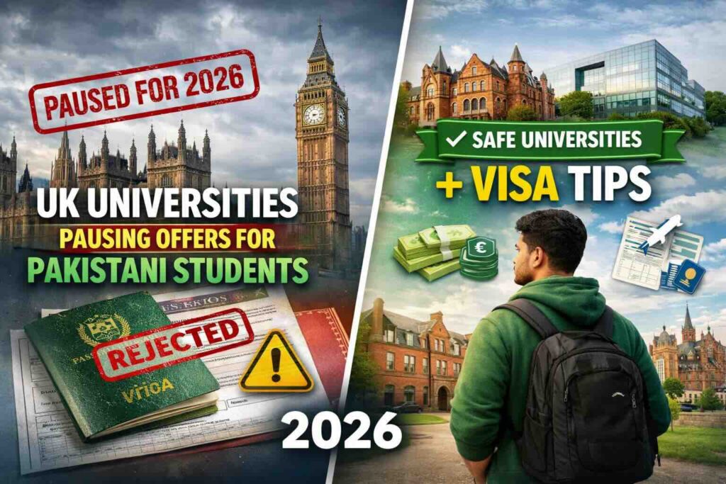 UK universities pausing offers for Pakistani students 2026